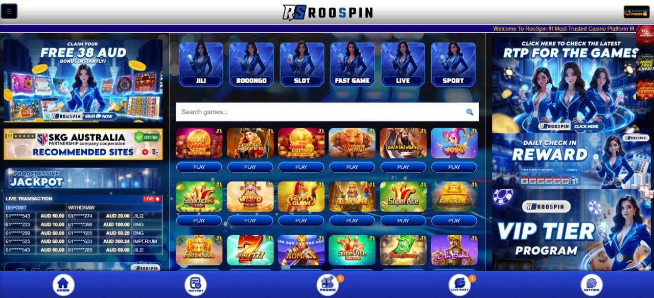 Roospin Casino Review 2026: 73% Match up to A$500, PayID Banking for Australian Players